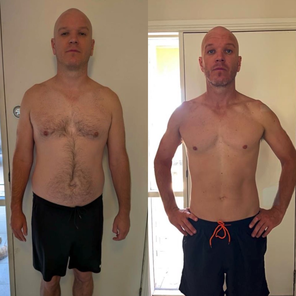 Client fat loss transformation with The Performance Coach, Ben, 15kg down and stronger