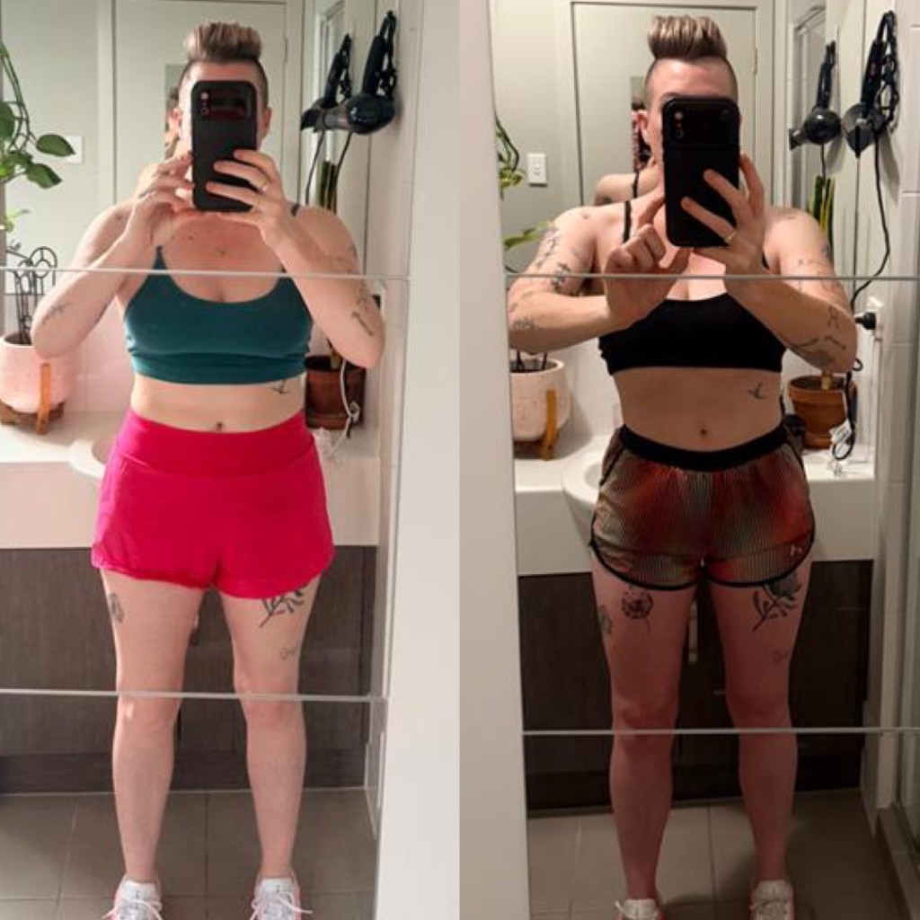 Jo Sutton body composition progress photo, down 4.5kg in 6 weeks with The Performance Coach