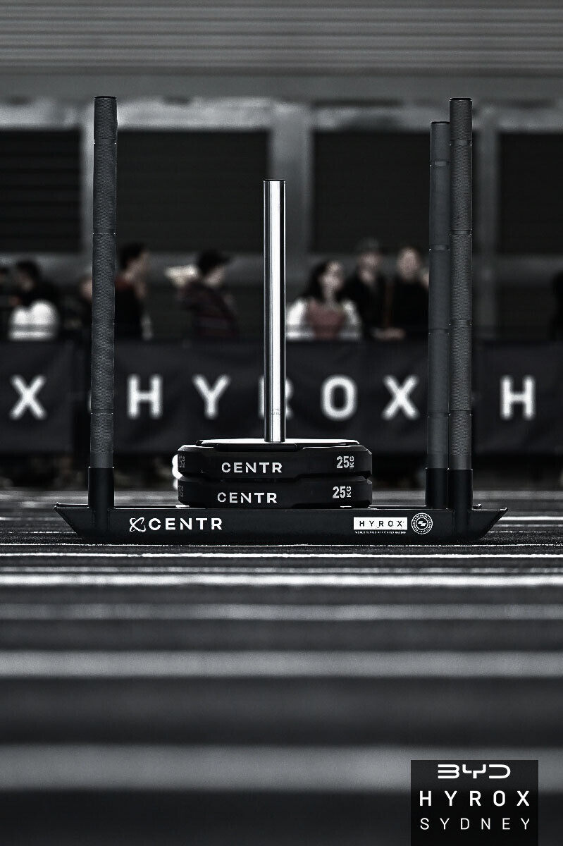Sled push training for HYROX station preparation